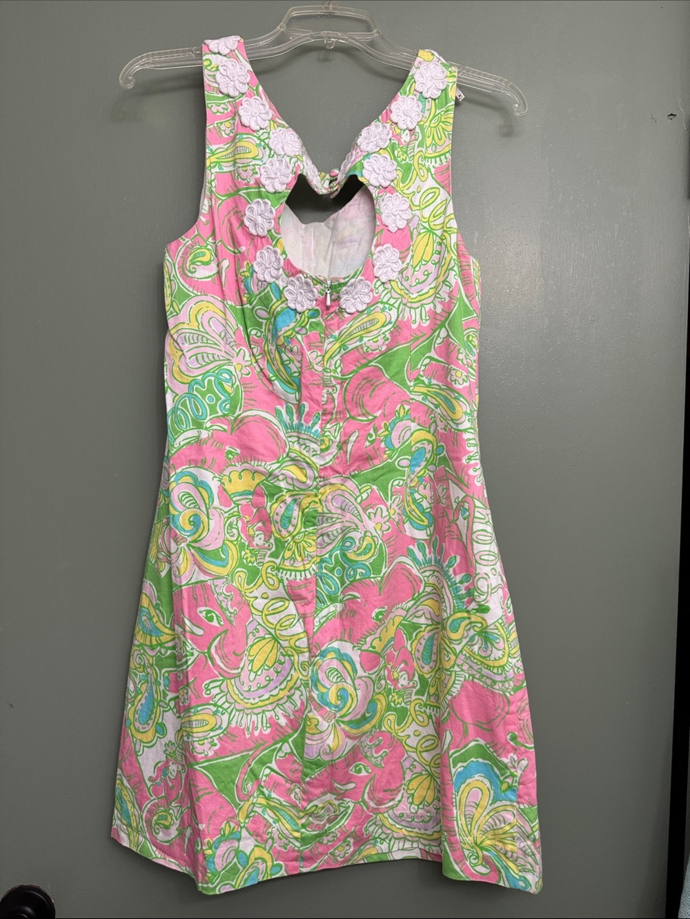 Lilly Pulitzer Pink & Multi Paisley Sleeveless Sundress with Floral Trim - Picture 3 of 3